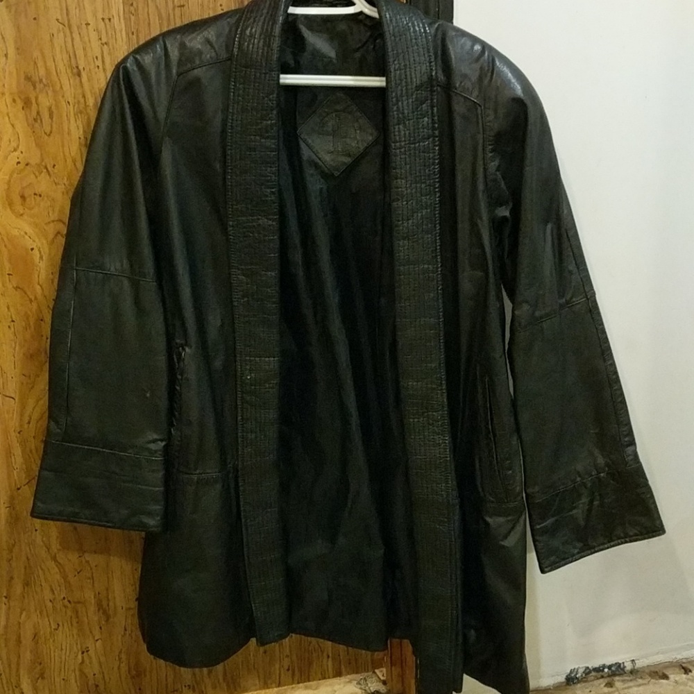 Real Leather long Jacket